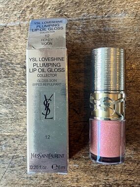 YSL loveshine plumping lip oil gloss Honey Moon pink gold shimmer SALE